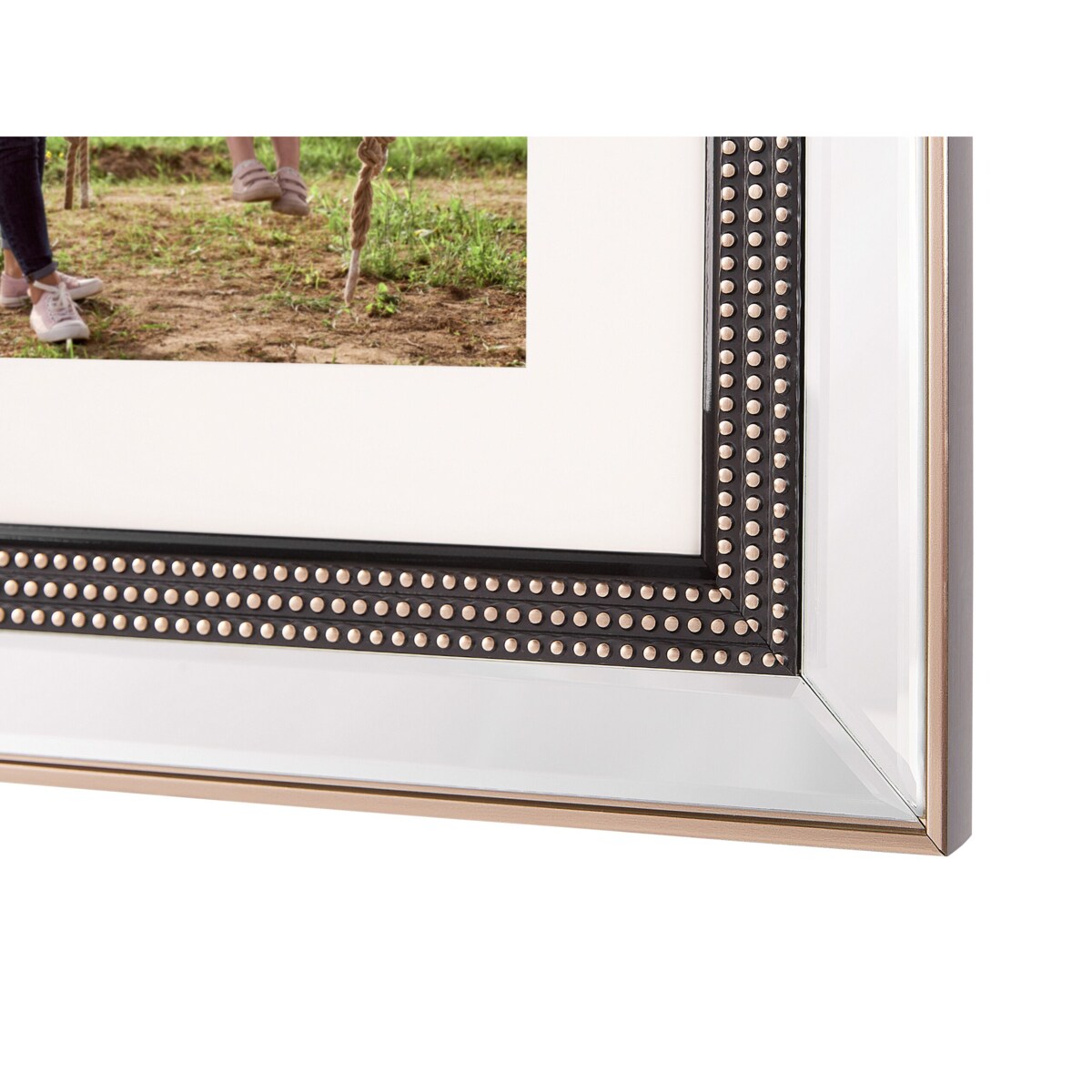 Multiramka na 3 zdjęcia lustrzana srebrna DALABA