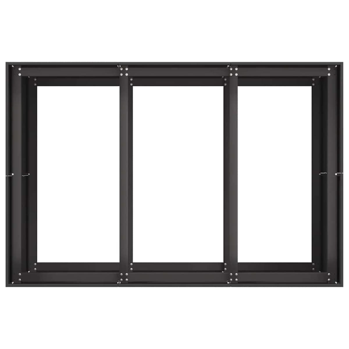 vidaXL Doniczka Czarna 120x80x80 cm Stalowa