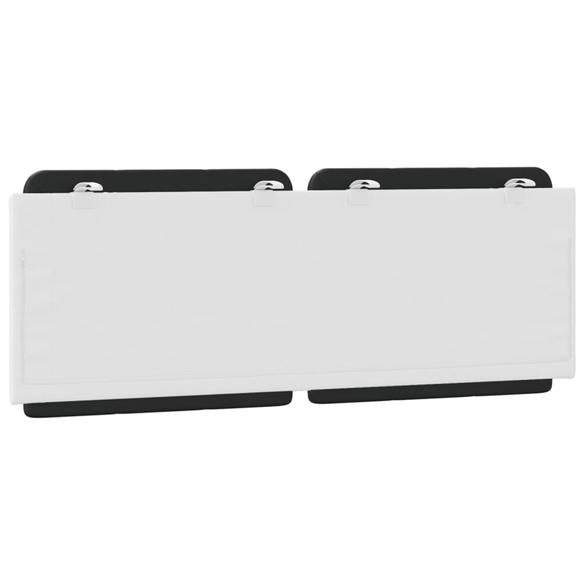 vidaXL Poduszka na wezgłowie, Zadar, czarno-biała, 140 cm, sztuczna skóra