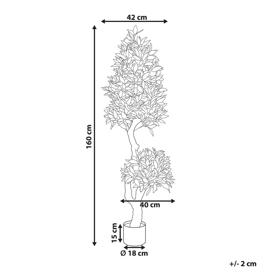 Sztuczna roślina LAURELE 160 cm Zielony