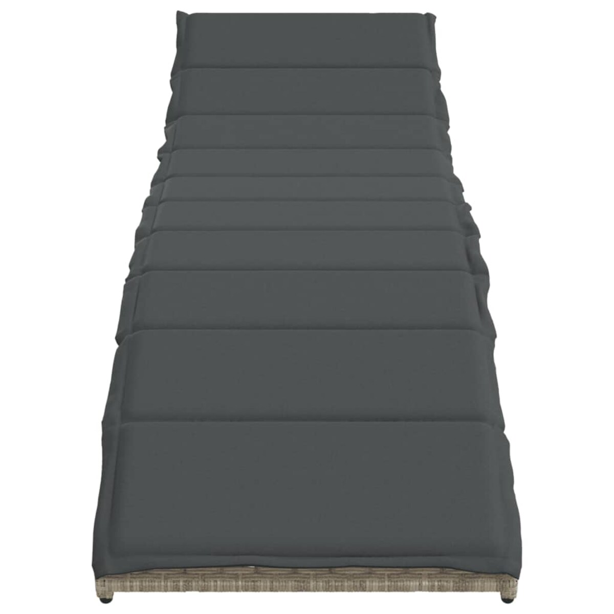 vidaXL Leżaki ze stolikiem, 2 szt., jasnoszare, polirattan