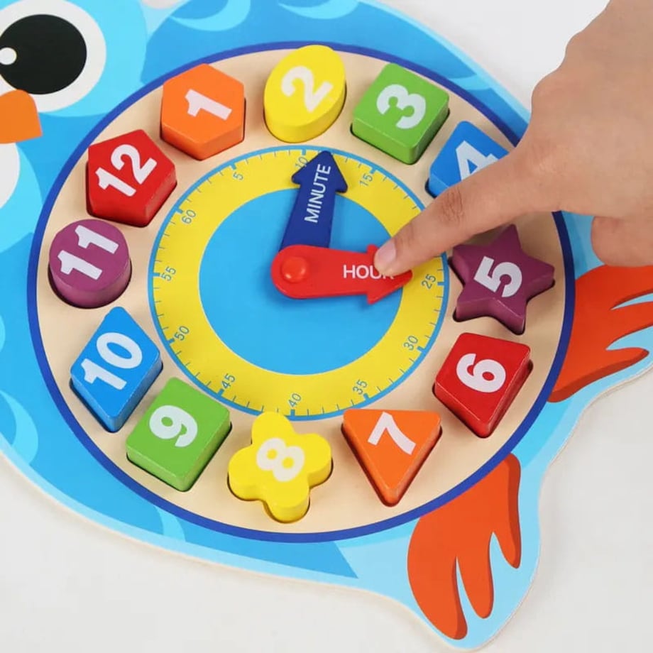 Zegar Montessori - Sowa