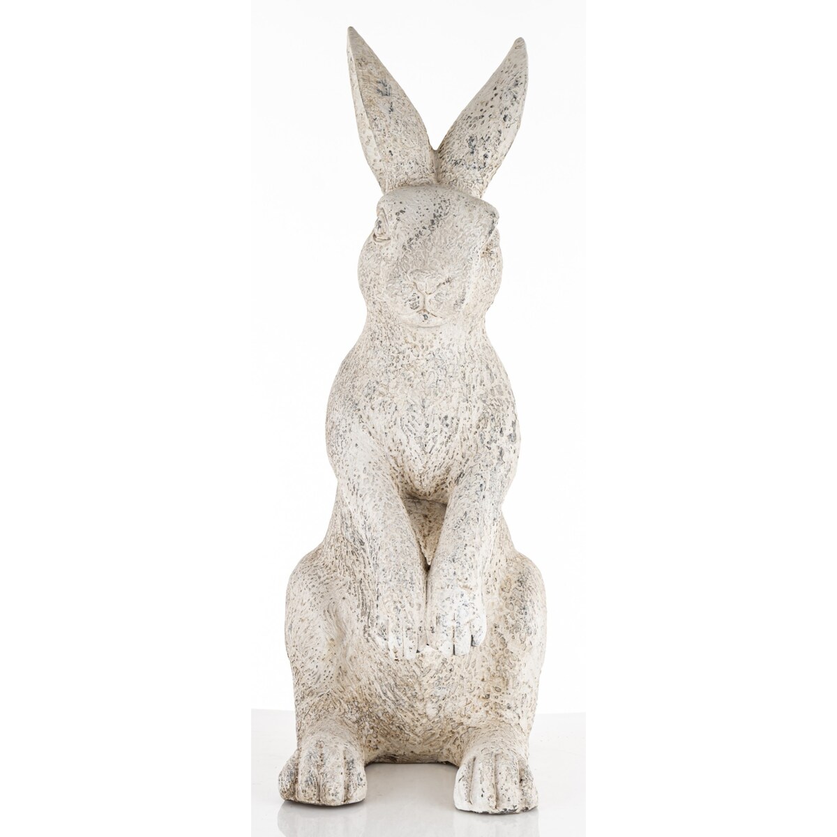 Dekoracja - duży siedzący królik 61x22x32 cm SZAREK