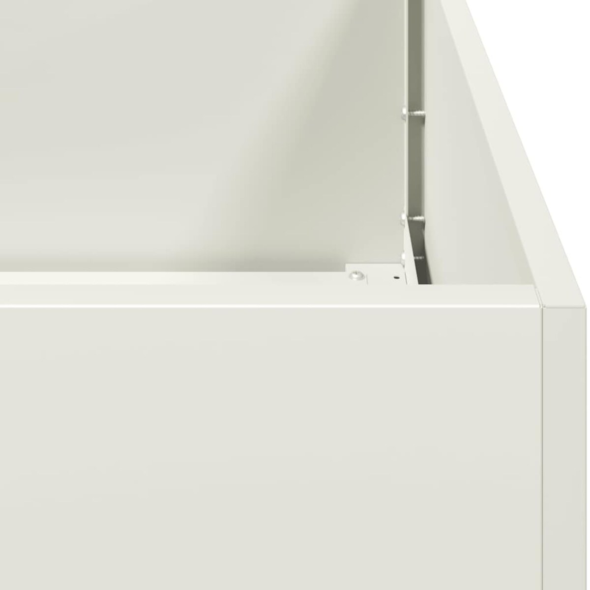 vidaXL Doniczka Biała 200x80x40 cm Stal