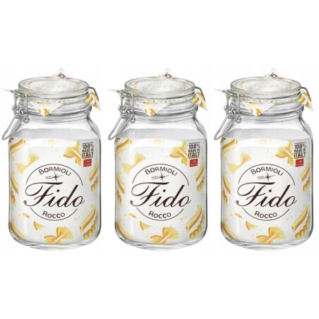 SŁOIK z klipsem kuchni NA ŻYWNOŚĆ 3 x 2 L BORMIOLI