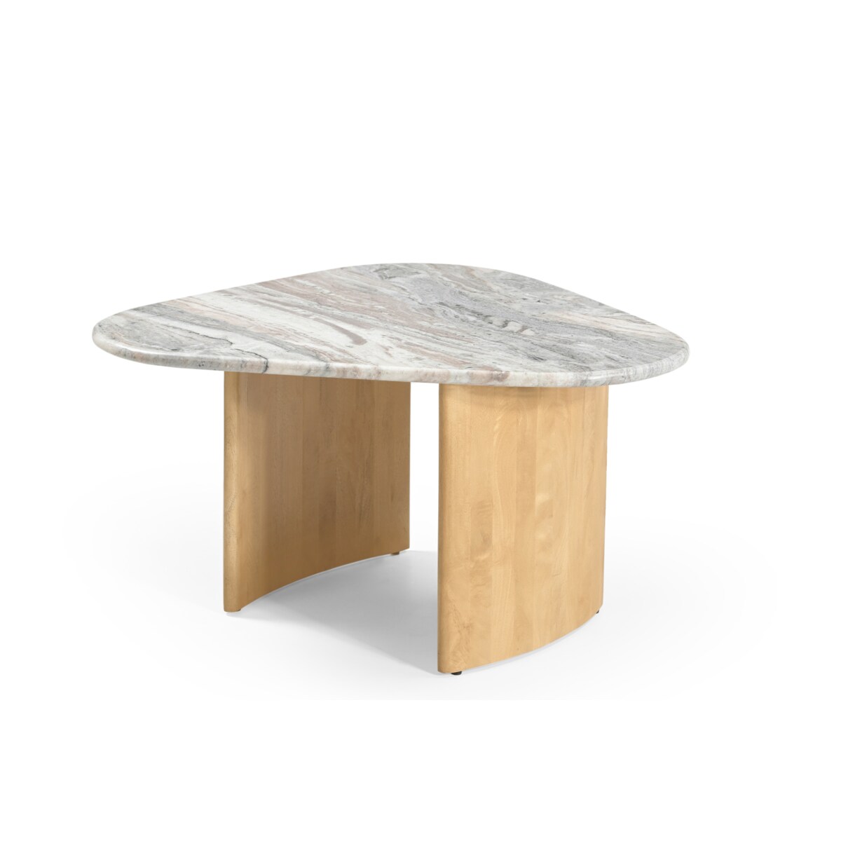 Stolik pomocniczy Lecce 84 × 76 - Szary Marmur & Jasny Dąb Mango