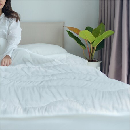 Kołdra Zimowa 140X200 Cm + Poduszka 70X80 Cm Zestaw Mikrofibra Antyalergiczna Pikowana