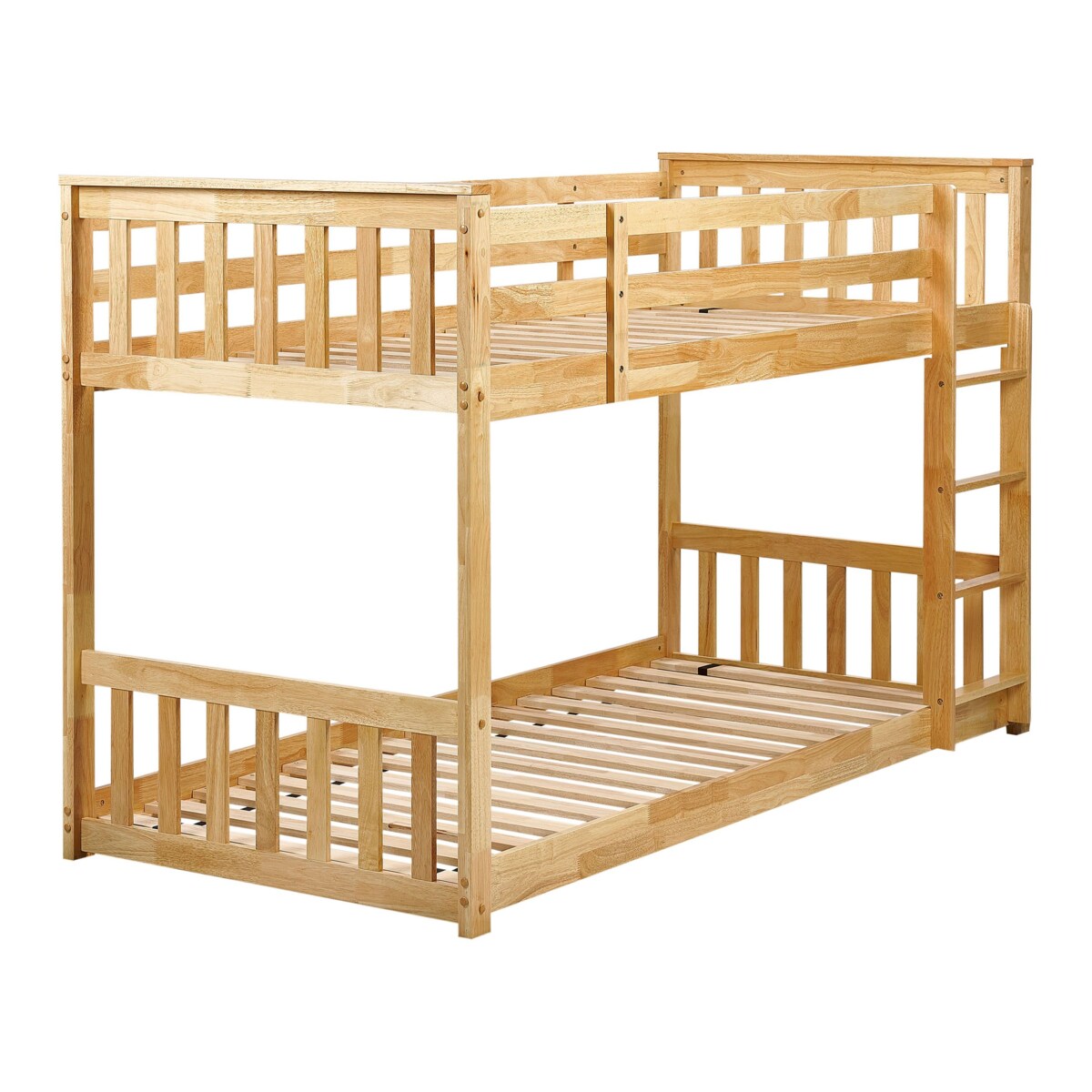 Łóżko piętrowe drewniane 90 x 200 cm jasne LAZER