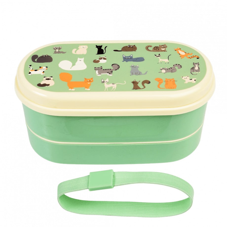 Lunchbox Bento ze sztućcami dla dzieci, Koty, Rex London