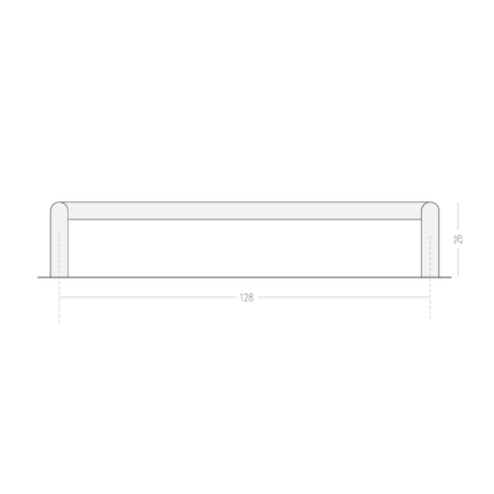 AVA BRASS uchwyt meblowy podłużny mosiężny nielakierowany