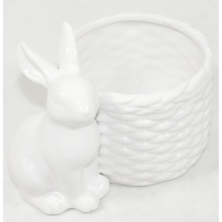 Osłonka na doniczkę - 12x16x11 cm Bunny i jego koszyk