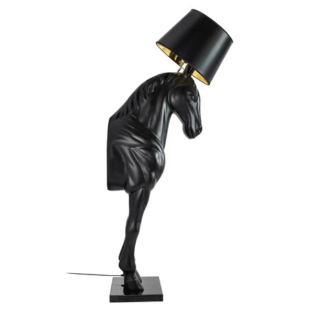 Sypialniana lampa podłogowa Horse M czarny koń nowoczesny