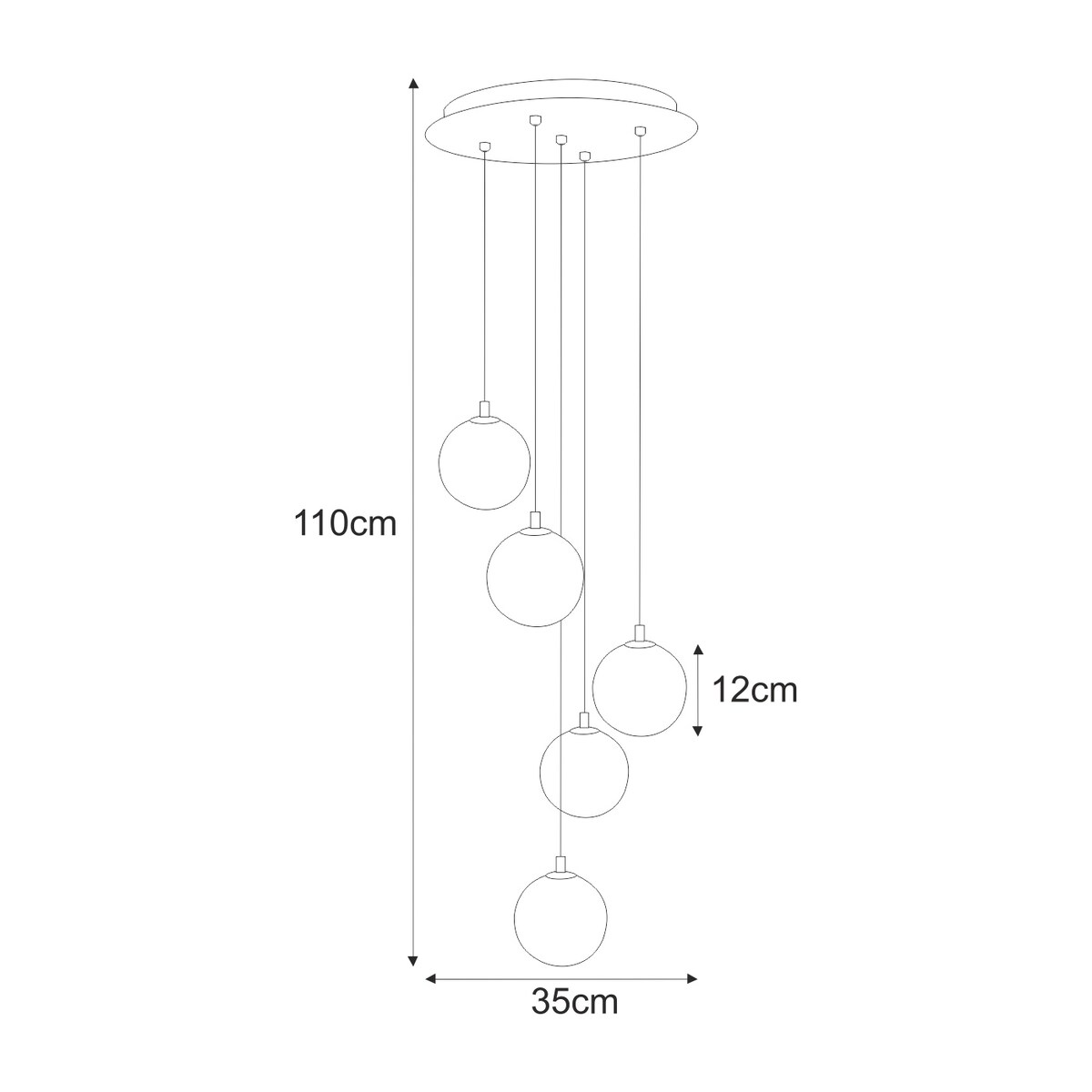 Lampa wisząca K-5556 z serii DORI