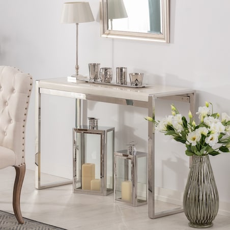 Konsola Chianti marble ivory white 120x40x80cm, 120 x 40 x 80 cm