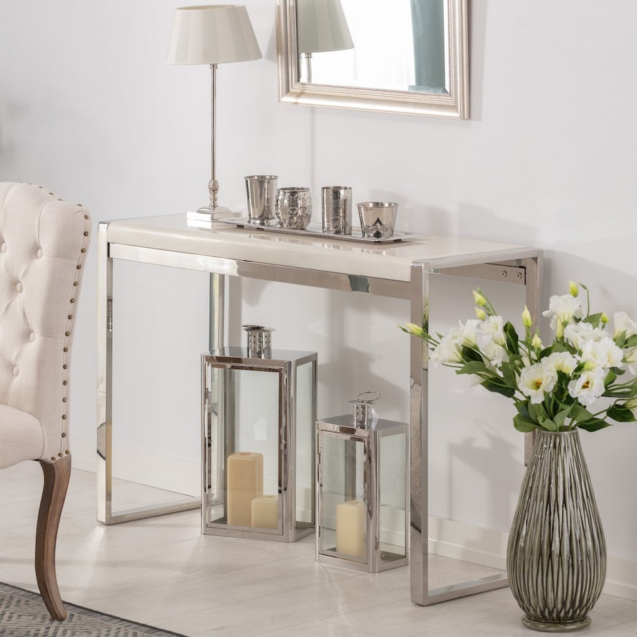 Konsola Chianti marble ivory white 120x40x80cm, 120 x 40 x 80 cm