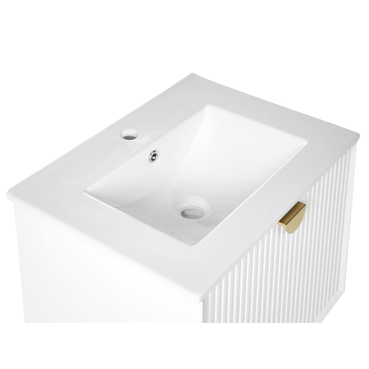 Szafka łazienkowa wisząca z umywalką BONAIRE 60 cm Biały