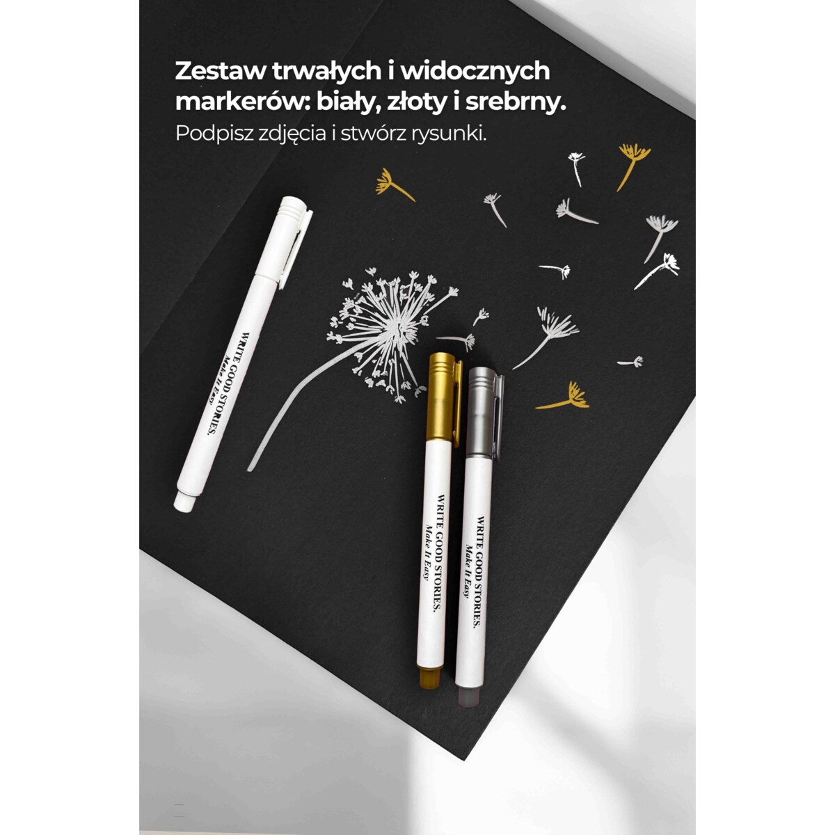 Zestaw Markerów do podpisywania zdjęć „New Write Good Stories”