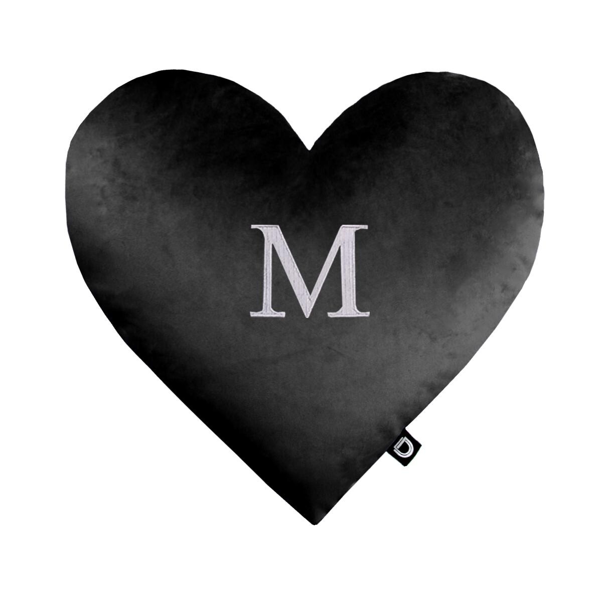 Poduszka VELVET VE2219 | czarne serce