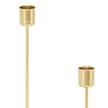 Świecznik metalowy na cztery świece złoty 23 cm