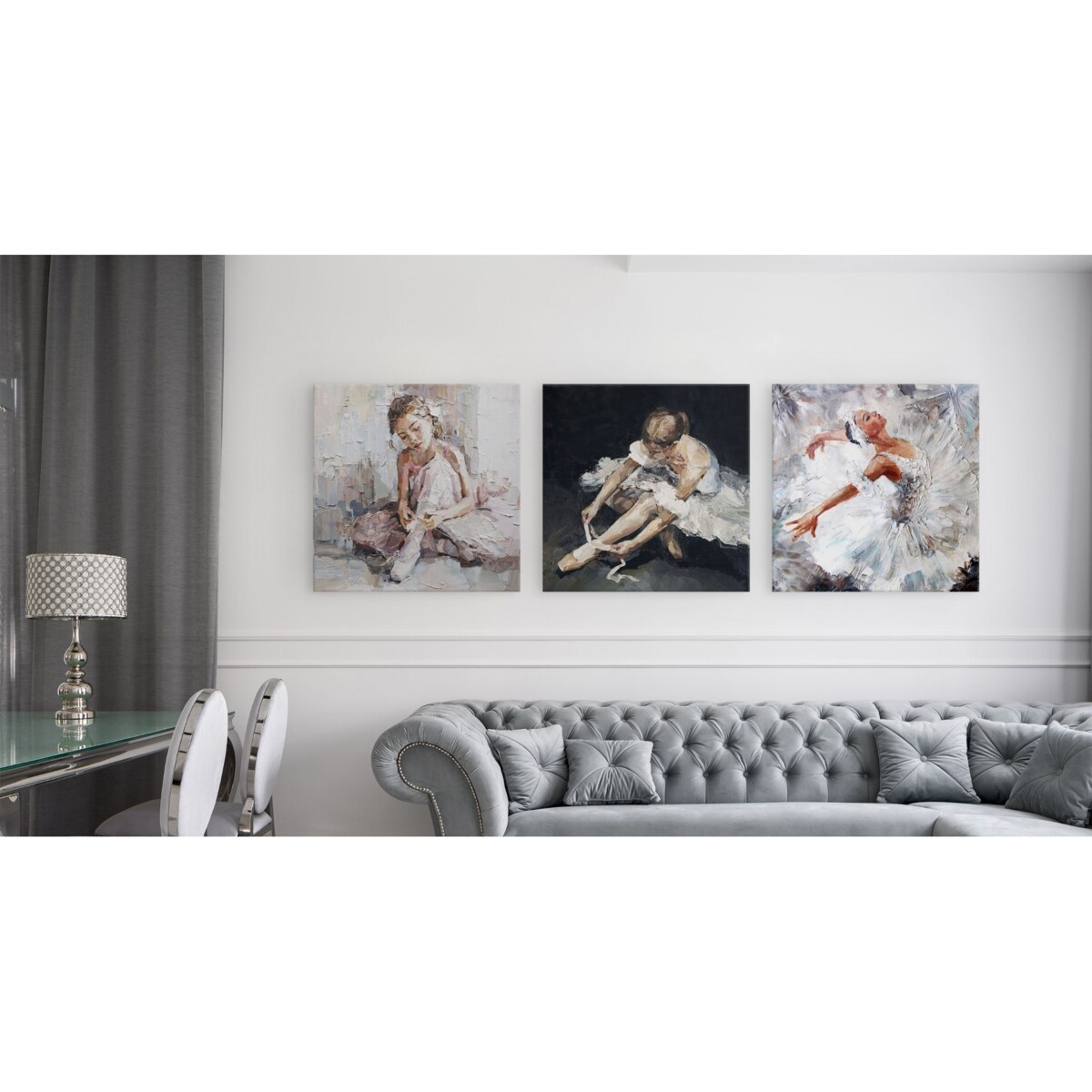 Obraz Ścienny Mała BALERINA Balet 90x90cm