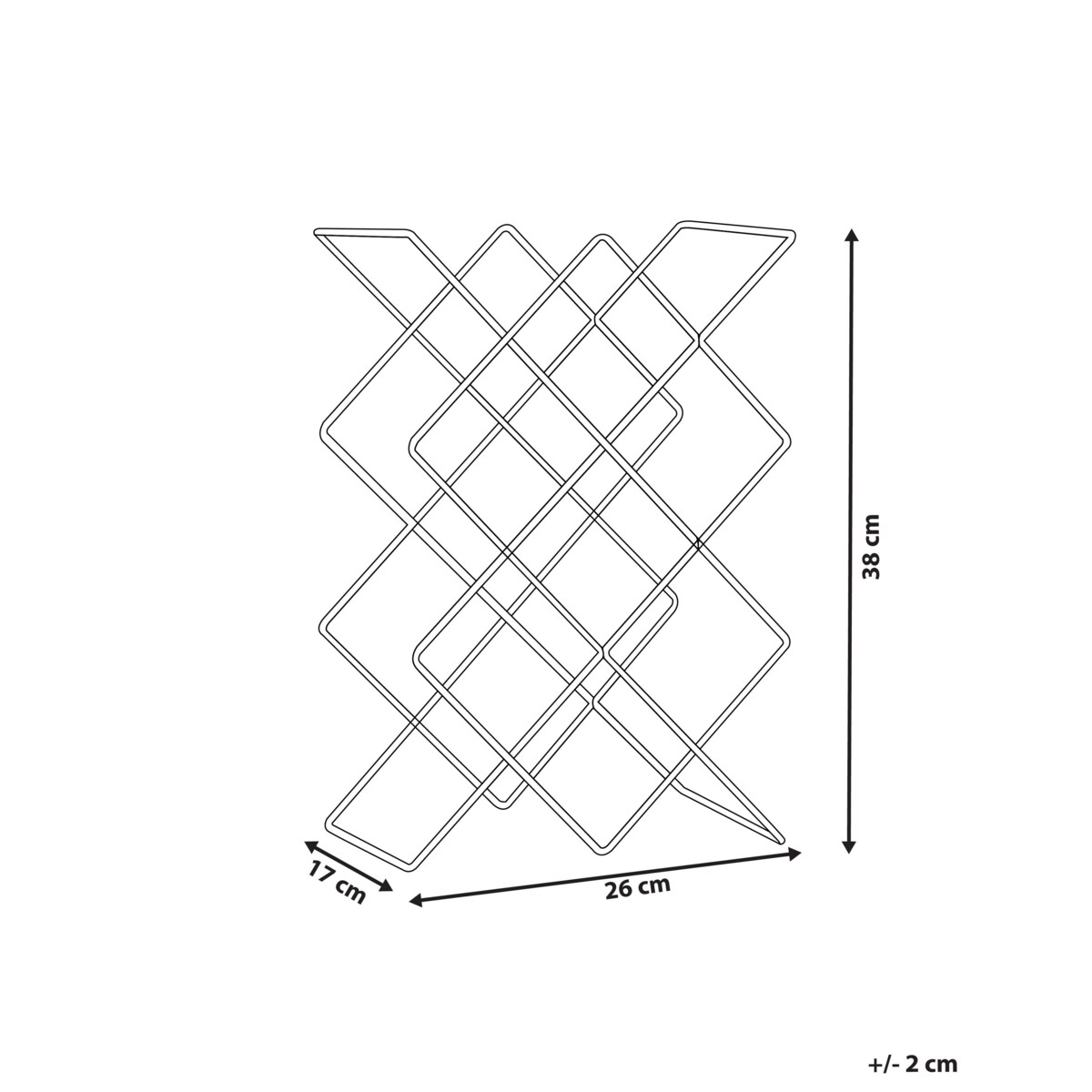 Stojak na wino RATHKEALE Czarny