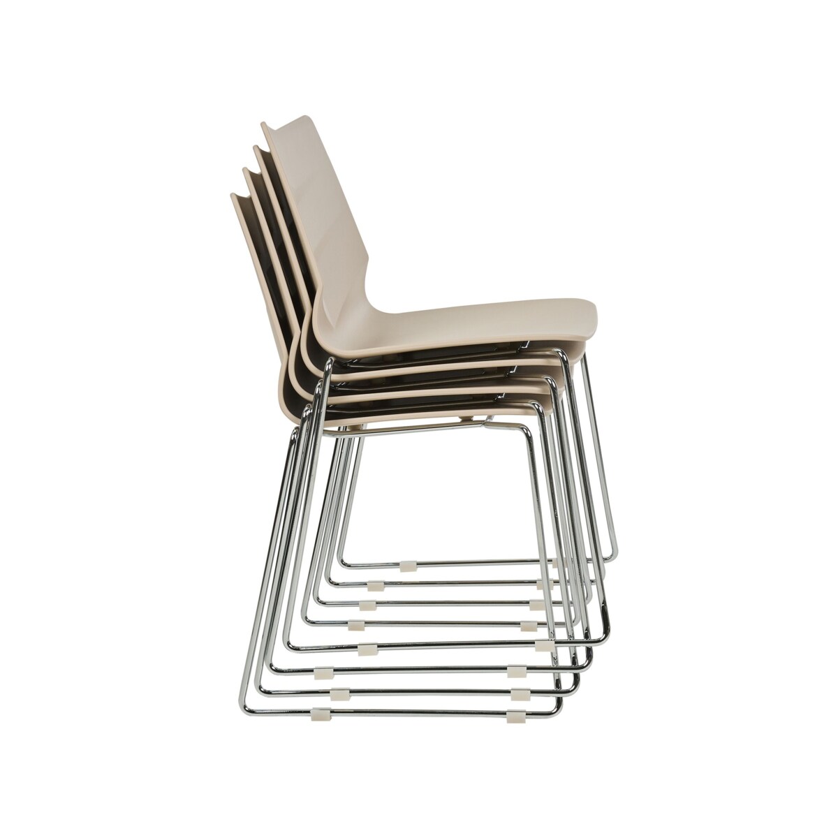 Zestaw 4 krzeseł do jadalni beżowy HARTLEY