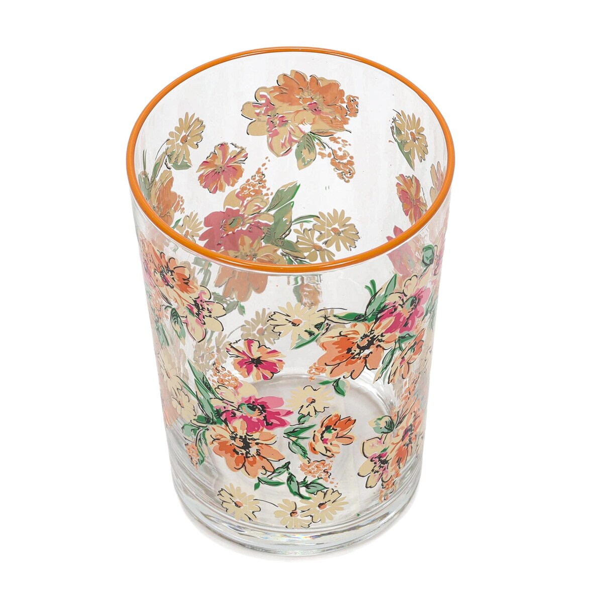 Duża szklanka w kwiatowy wzór, 510 ml