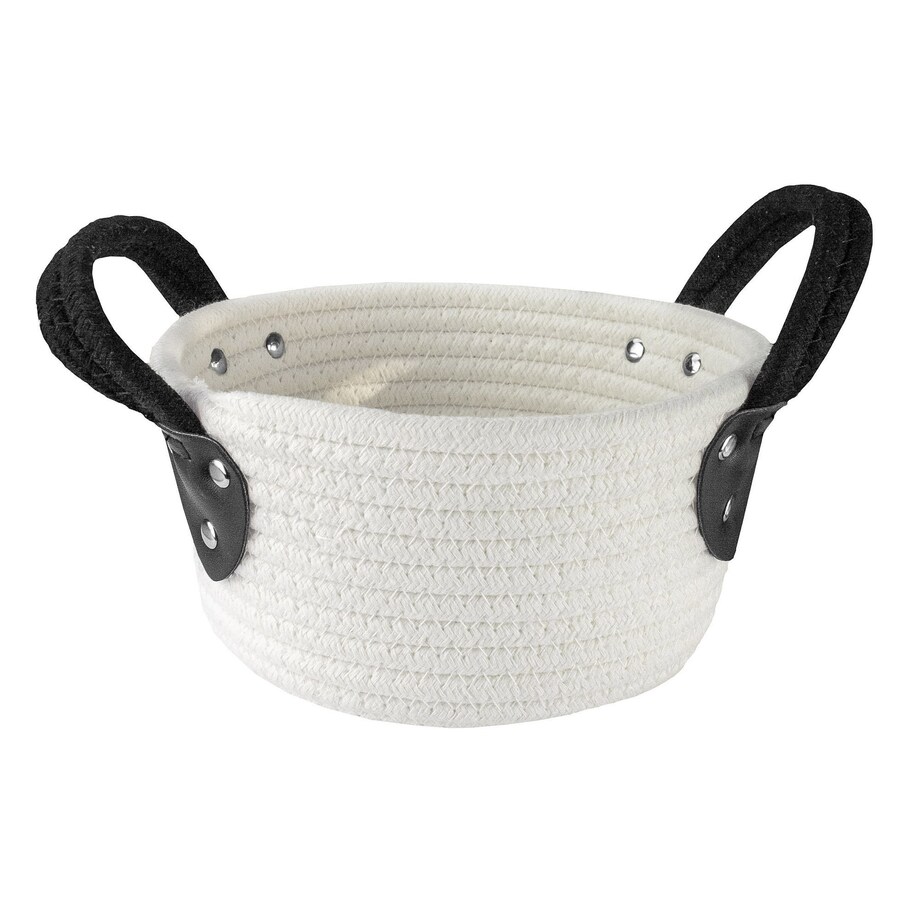 Kleine Wolke Patch Koszyk łazienkowy pleciony czarny S