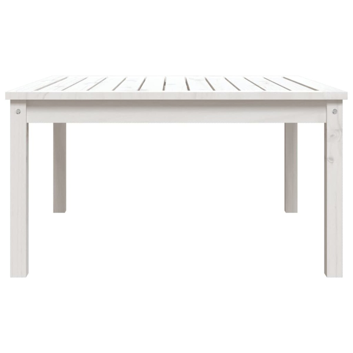 vidaXL Stolik ogrodowy, biały, 82,5x82,5x45 cm, lite drewno sosnowe
