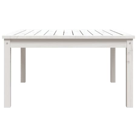 vidaXL Stolik ogrodowy, biały, 82,5x82,5x45 cm, lite drewno sosnowe