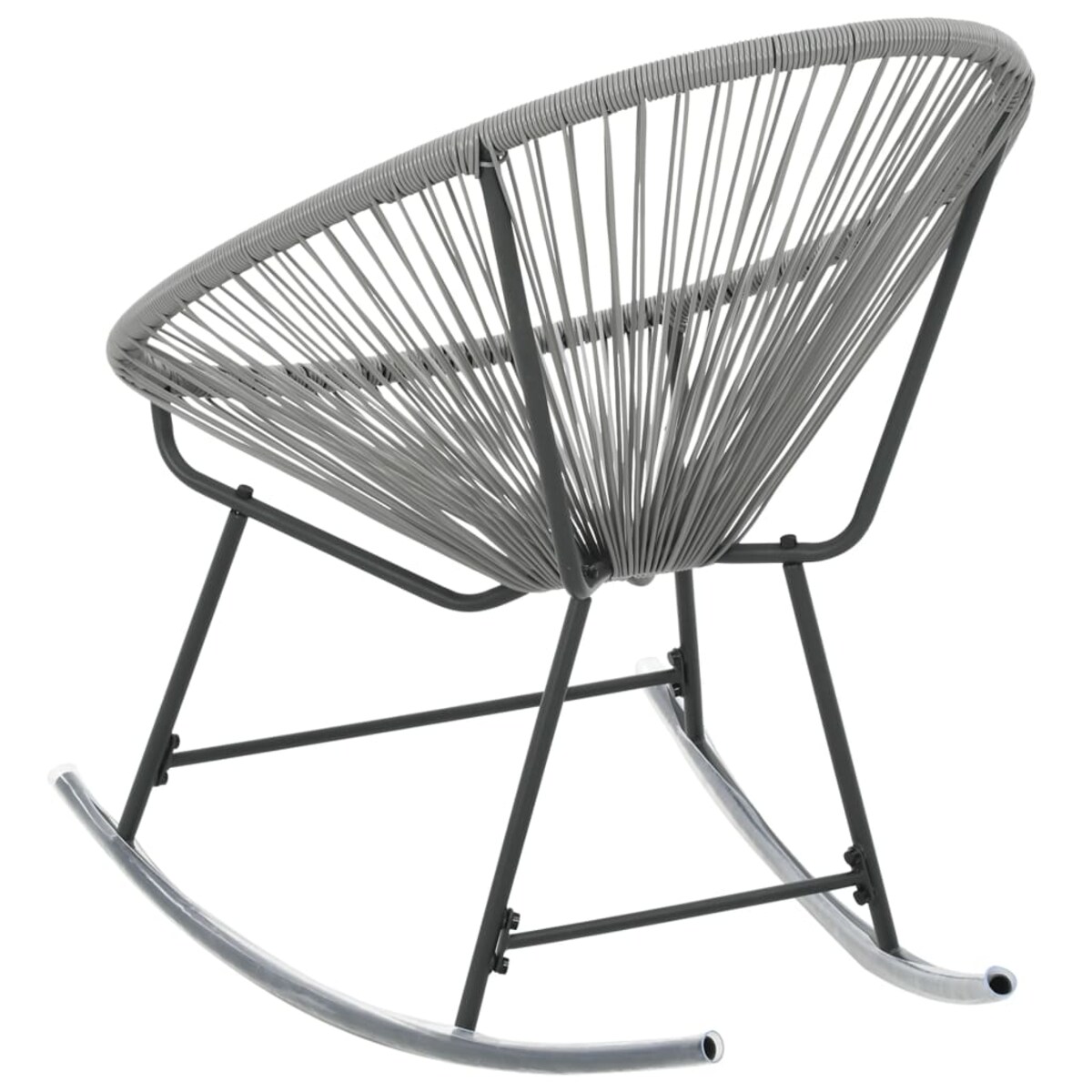 vidaXL Bujane krzesło ogrodowe, szare, rattan PE