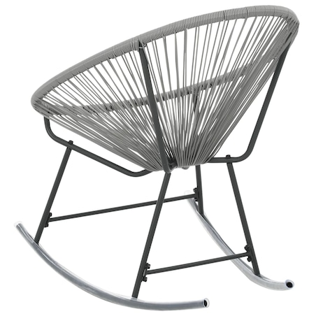 vidaXL Bujane krzesło ogrodowe, szare, rattan PE