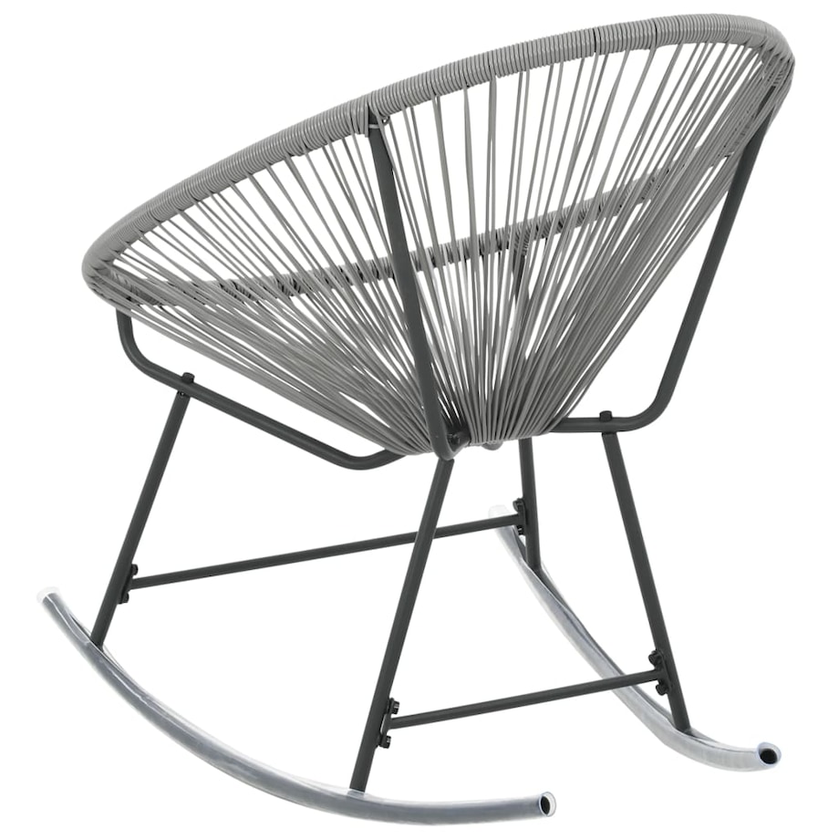 vidaXL Bujane krzesło ogrodowe, szare, rattan PE