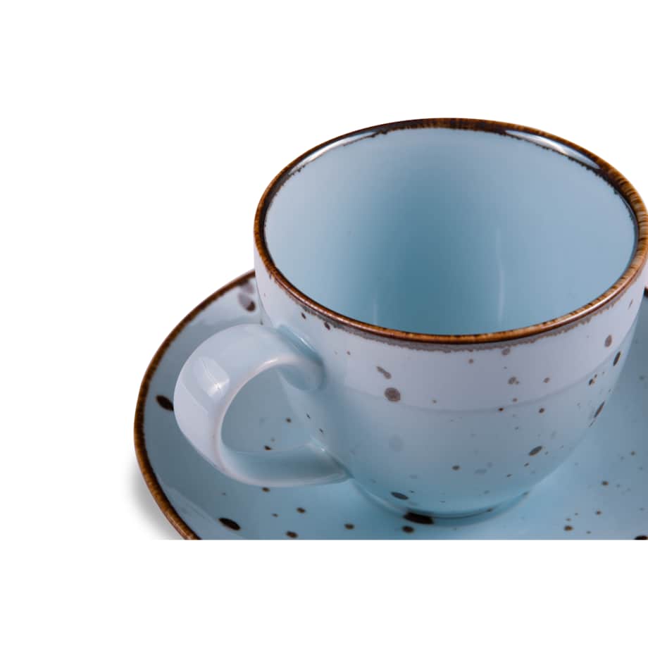 Konsimo ALUMINA Filiżanka ze spodkiem 6 szt.