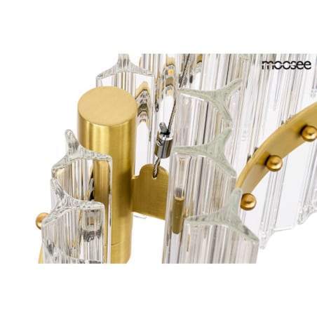 Żyrandol kryształowy Saturnus MSE010100166 nad stół złoty