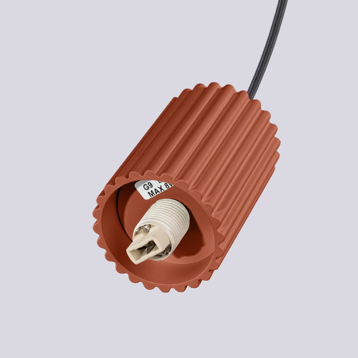 Lampa wisząca HALO 2P ochra czerwona
