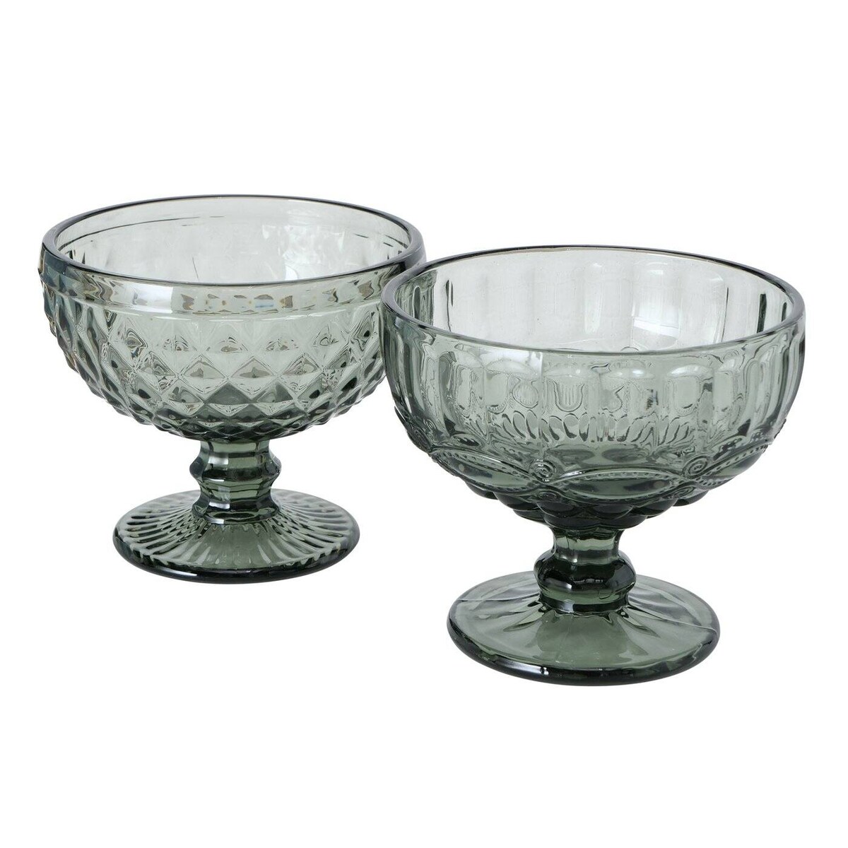 Pucharek do deserów i lodów, zielone szkło, Ø 12 cm