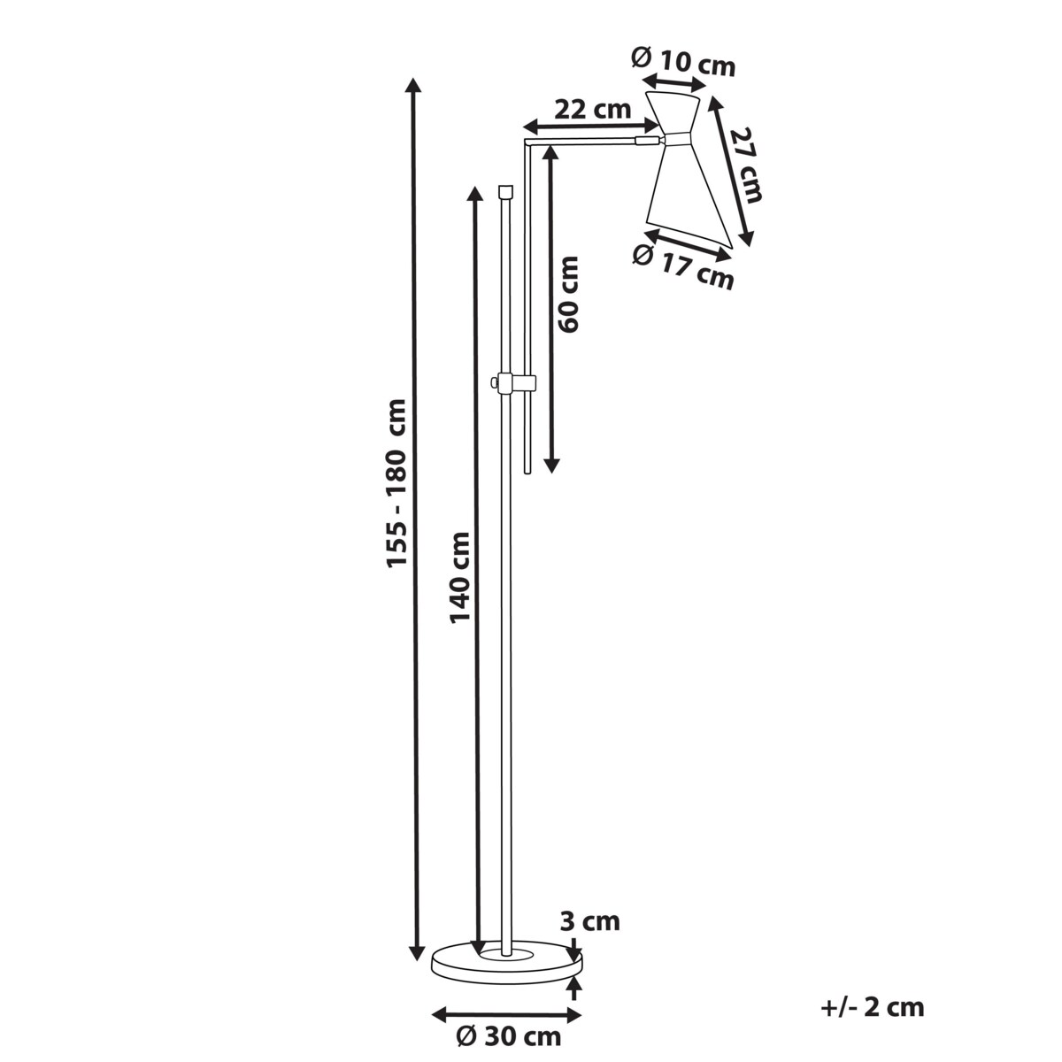 Lampa podłogowa MELAWI Metal Biały