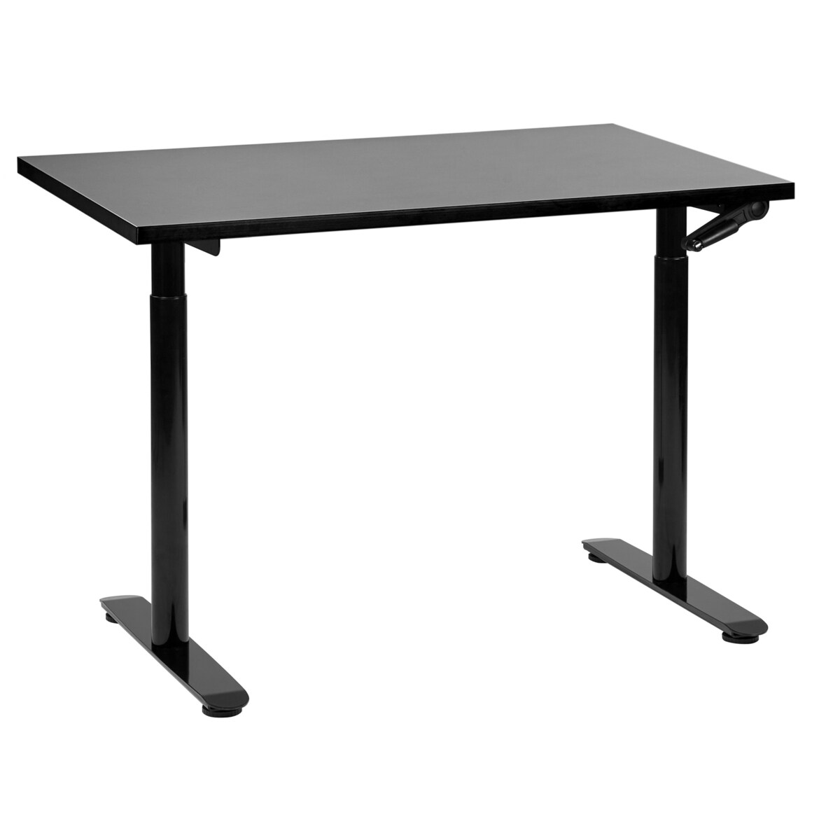 Biurko regulowane manualnie DESTINAS 120 cm x 72 cm Czarny
