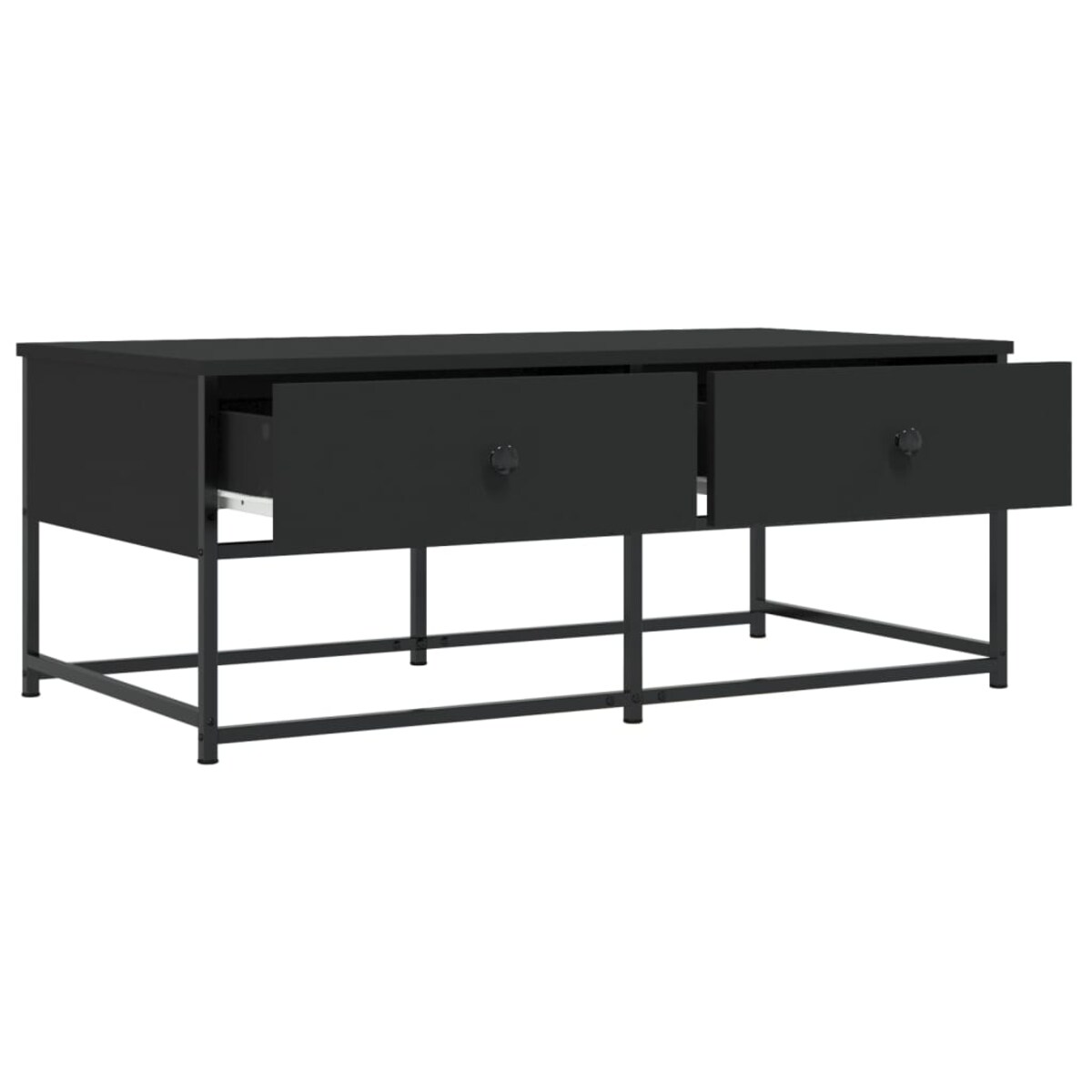 vidaXL Stolik kawowy, czarny 100x51x40 cm, materiał drewnopochodny
