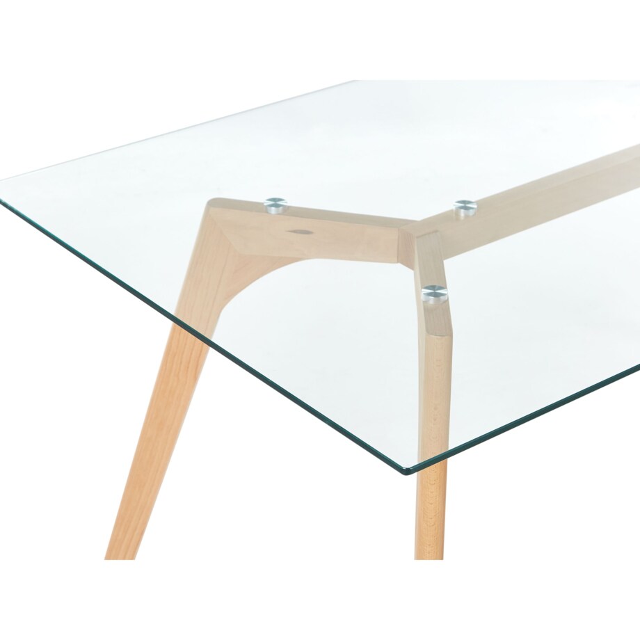 Stół do jadalni szklany 180 x 90 cm HUDSON