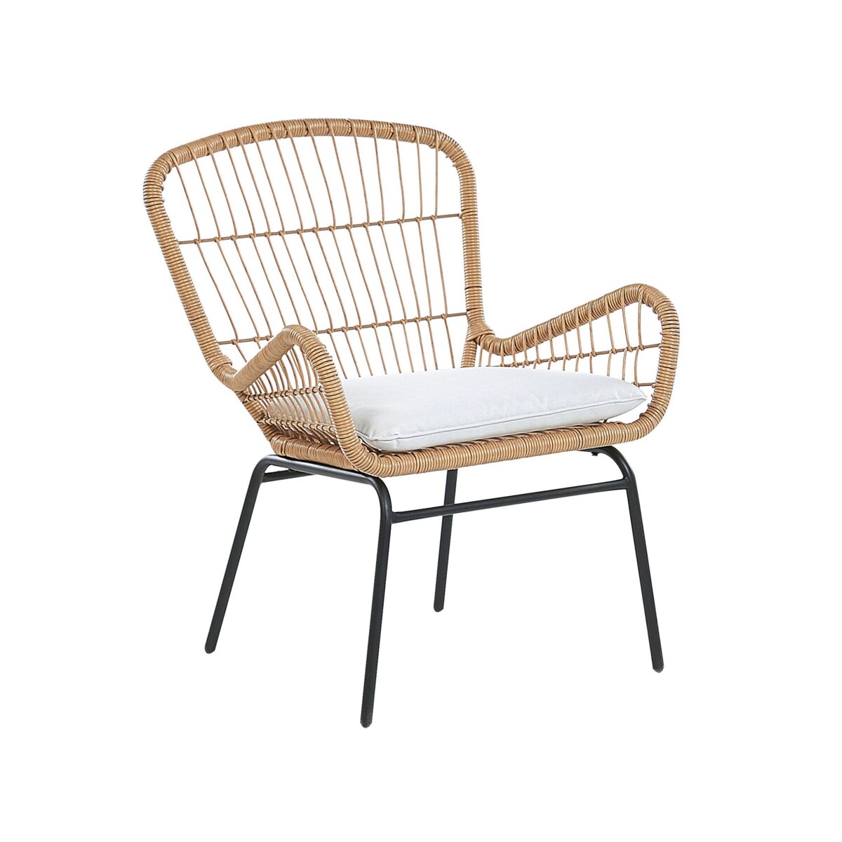 Zestaw mebli balkonowych z technorattanu naturalny LABICO