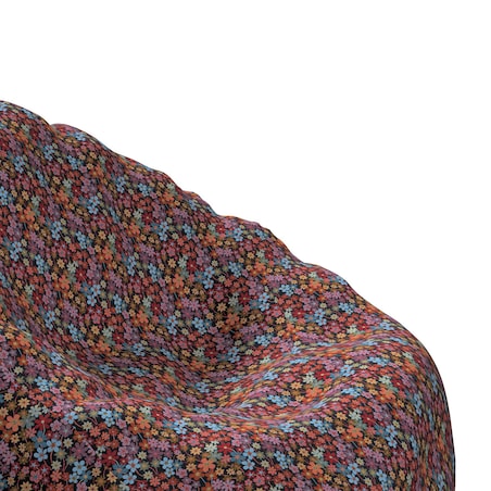 Worek do siedzenia, kolorowe kwiaty na czarnym tle, Ø60 x 105 cm, Intenso Premium