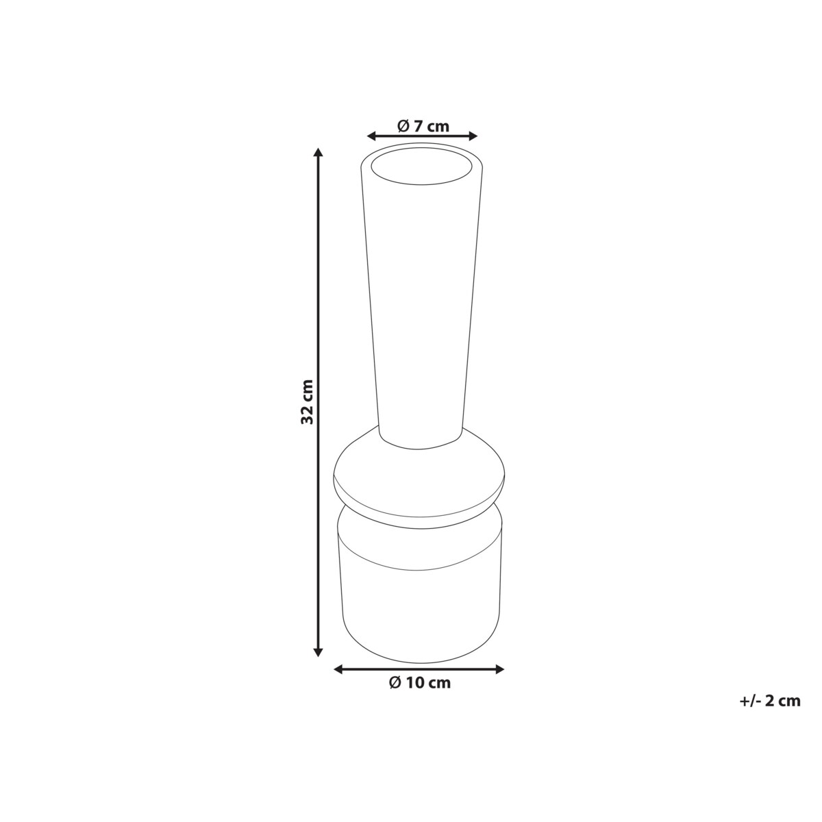 Wazon na kwiaty ceramiczny czarny PEANIA