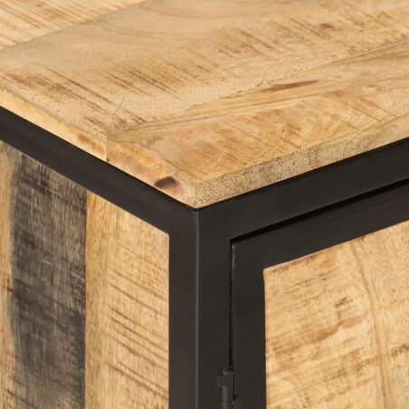 vidaXL 2-cz. zestaw mebli łazienkowych, żelazo i drewno mango