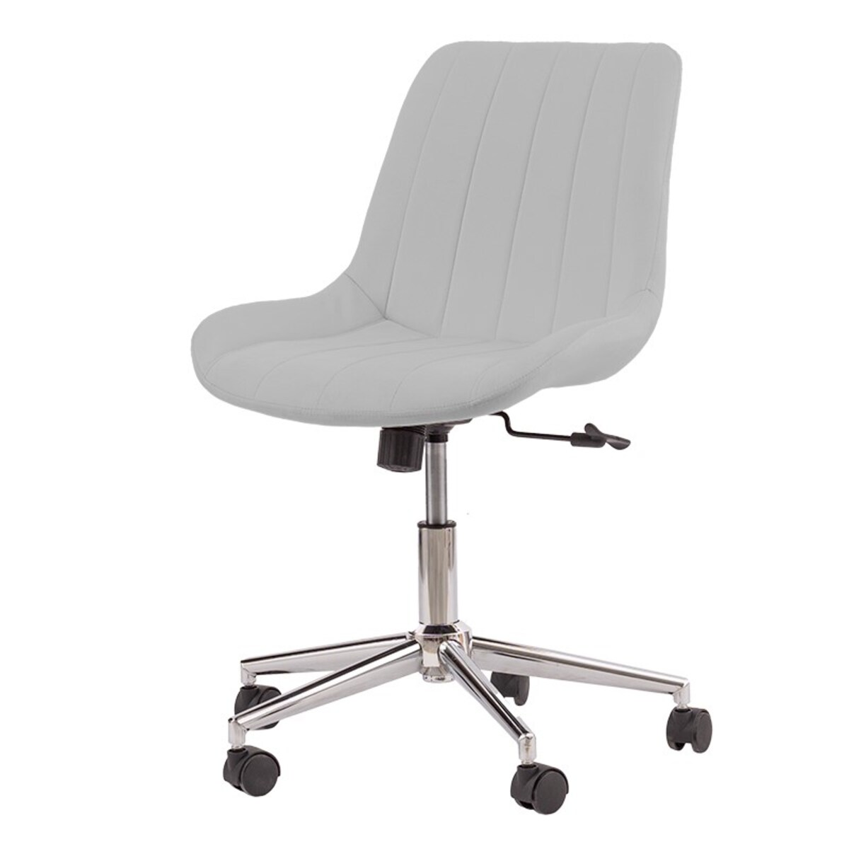 Fotel biurowy krzesło obrotowe szare regulowane do biura