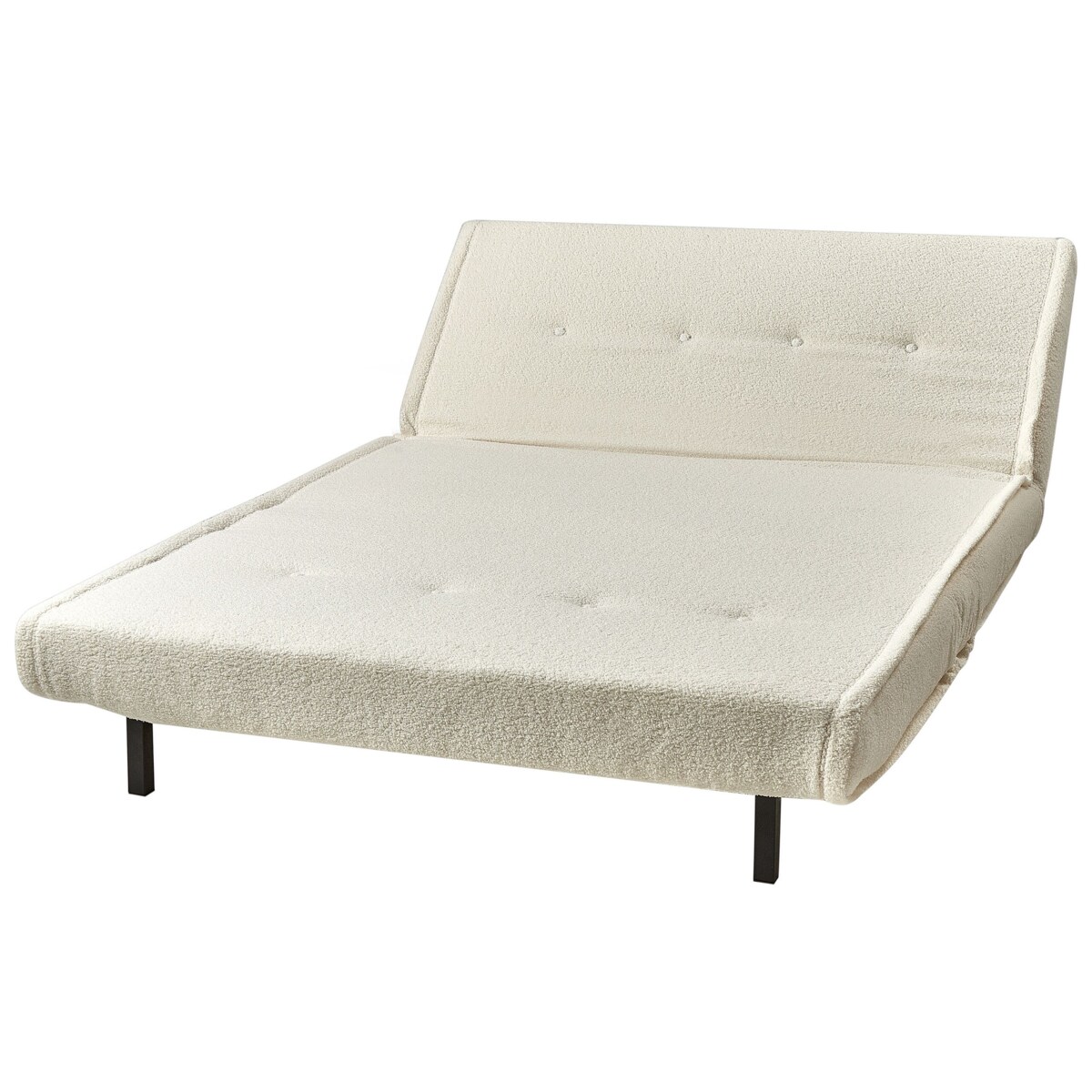 Sofa rozkładana VESTFOLD Boucle Złamana biel dla 2 osób