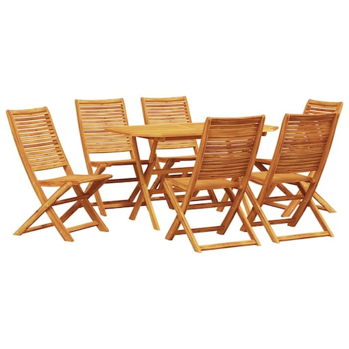 vidaXL Zestaw do jadalni w ogrodzie 7 pcs Brązowy lite drewno akacjowe