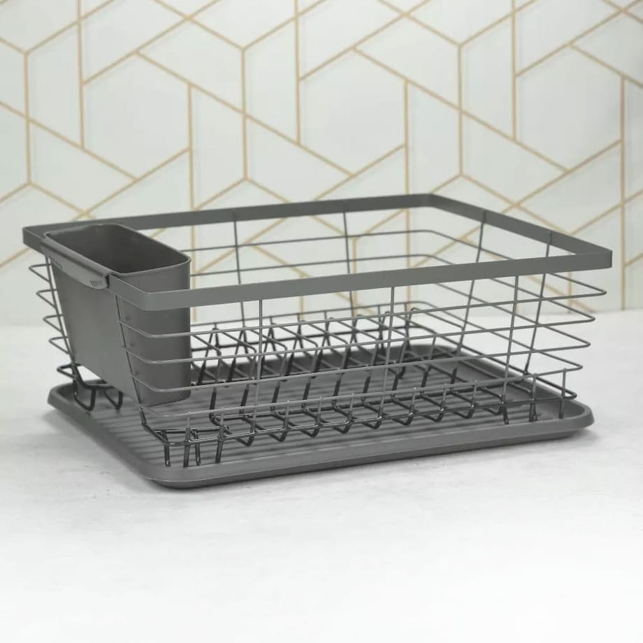 Suszarka do naczyń stojąca jednopoziomowa 36x30x14.5cm szara KINGHOFF