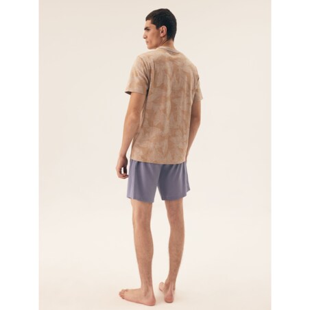 Piżama South 42599 -02X Beżowo-Niebieski, XL